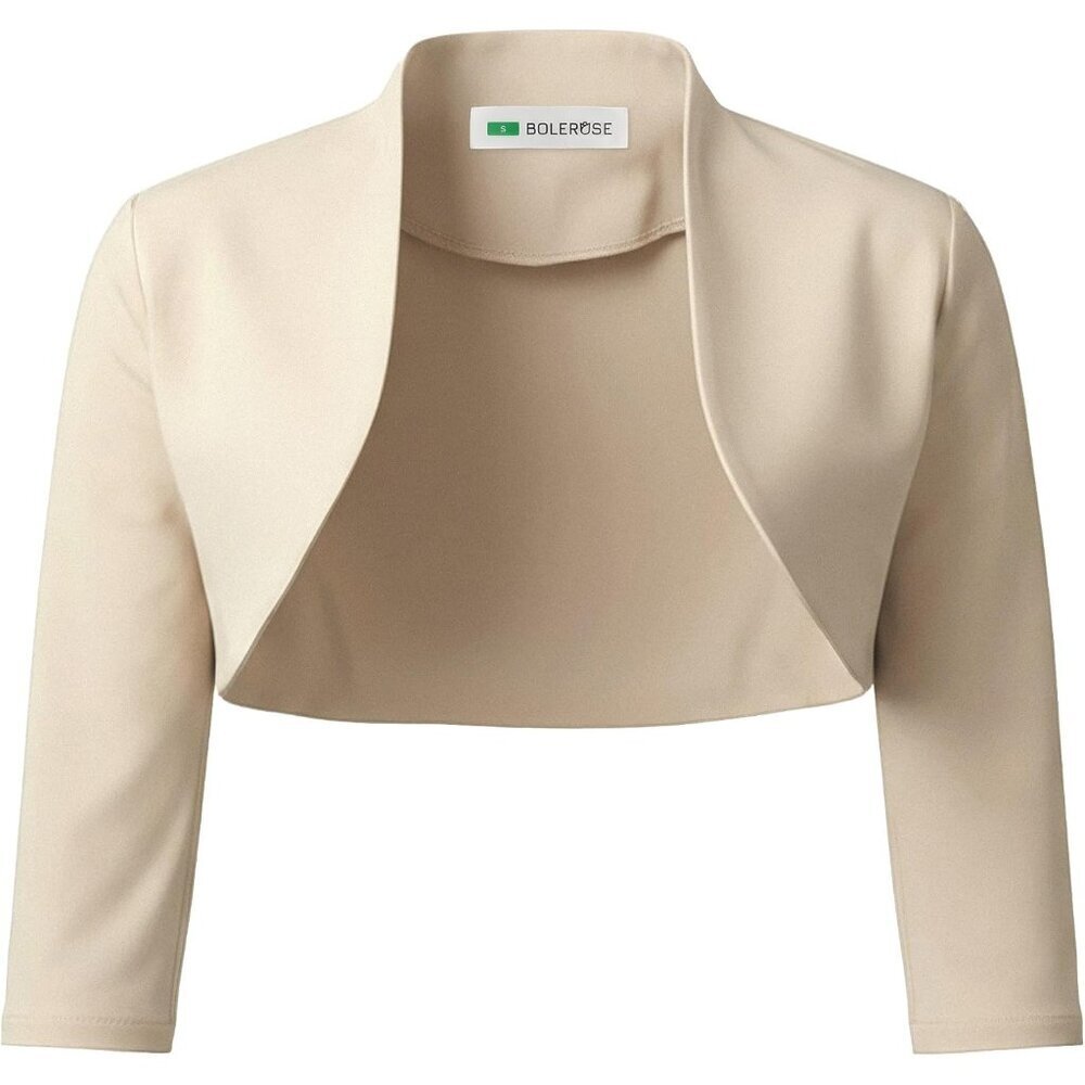 Womens Cocktail Jacket Cotton Blend 3/4 Sleeve Formal Bolero for Dresses